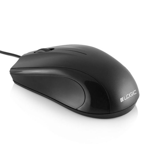 LOGIC LM-12 optická drôtová myš, čierna