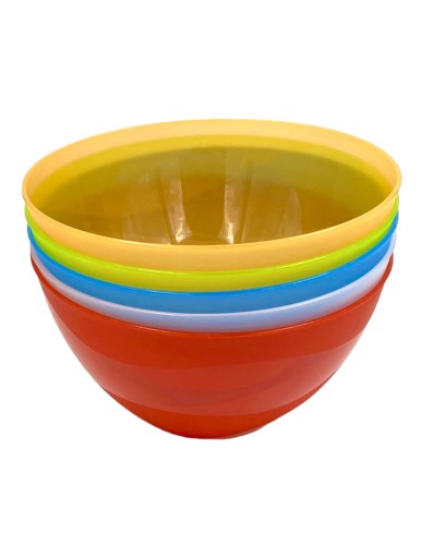 VEĽKÁ PLASTOVÁ MISKA VLNA 4,5L 26CM ORANŽOVÁ