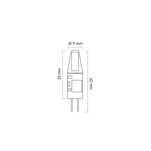 LEDline Mini COB G4 LED žiarovka 1,5W 12V Teplá biela 2700K
