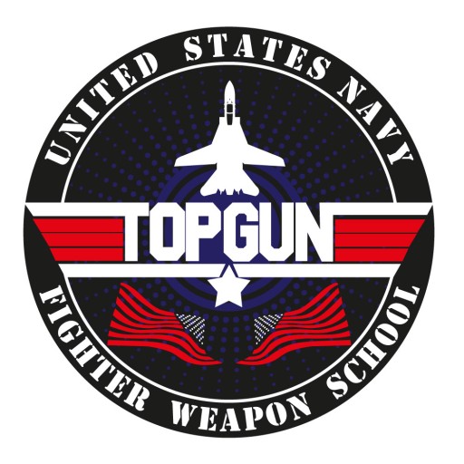 Top Gun School NÁLEPKA NA AUTO PRILBU KNIHA NÁLEPKA NA PLEŤ NAJLEPŠEJ ZBRANE