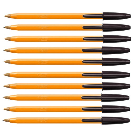 BIC Orange Black guľôčkové pero 0,8 mm Sada 10 ks