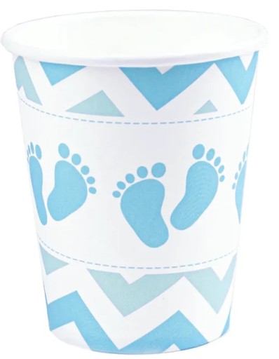 Blue Feet Cups Krst Baby Shower