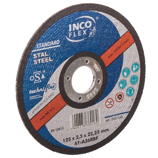 Plochý oceľový rezací kotúč 125mm 125x2,5x22 TECHNIFLEX