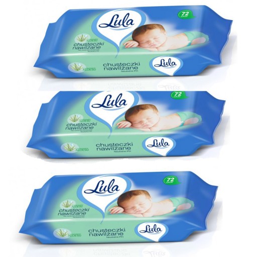 KOZMETICKÉ Utierky. VLHČENÁ LULA S ALOE 72 ks.