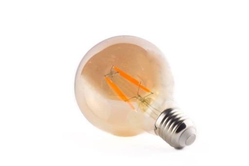 Edison LED žiarovka 4W G80 E27 2300K teplá jantárová