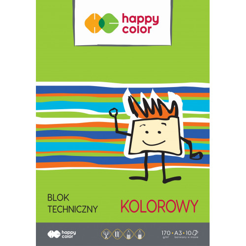Farebný technický blok HAPPY COLOR A3, 10 listov