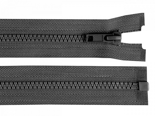 Členkový zips k bunde 60cm / TMAVO ŠEDÁ