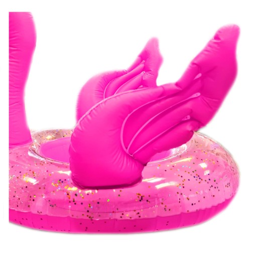 NAFUKOVACIE KOLIESKO PRE VODNÝ BAZÉN PLÁŽ FLAMING GLITTER SEDADLO