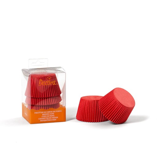 Jumbo košíčky na muffiny 55x45mm Decora Red 60 ks