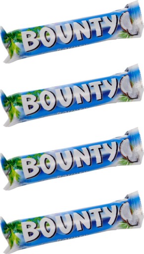 Kokosová čokoládová tyčinka Bounty 57g x 4