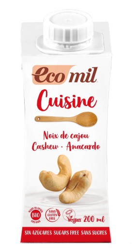 Kešu smotana na varenie bez cukru BEZ GÉLU. BIO 200 ml