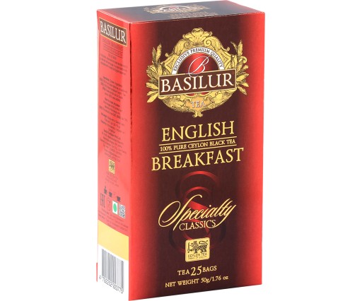 ANGLICKÝ čierny čaj Basilur English Breakfast TAŠKY čisté - 25x2 g