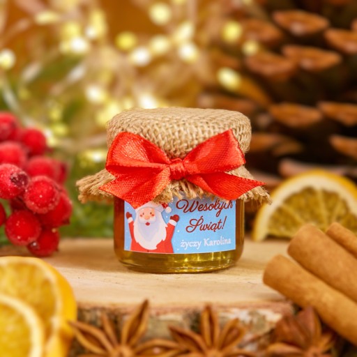 Vďaka Santa Claus vianočný darček med med dóza LOGO