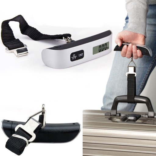 LETISKÁ VÁHA NA BATOŽINU TURISTICKÉ CESTOVNÉ VRECKO LCD 50kg + BATÉRIA