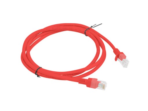 PATCHCORD CAT.5E UTP 1,5M ČERVENÁ MOTORKA PREŠLA LANBERGOM