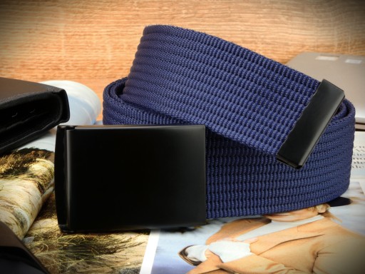 Pánska WIDE klasická mikina NAVY BLUE Buckle Mat