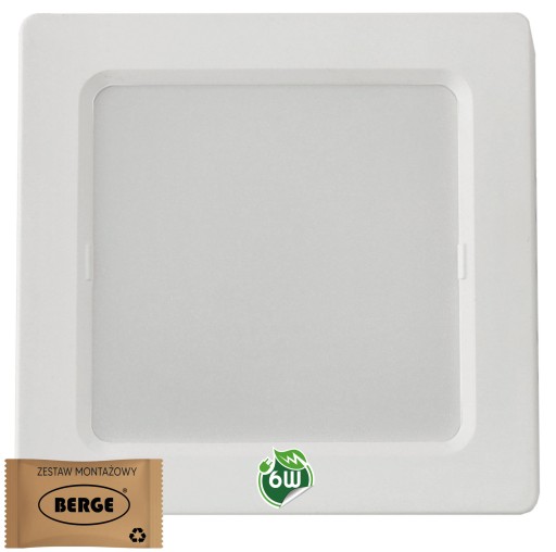 LED stropné svietidlo prisadené na povrch 6W 660lm farba neutrálna biela štvorcová