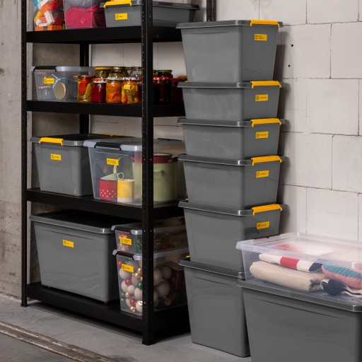 Pevný úložný box SOLID 1502 Graphite 6L s krytom
