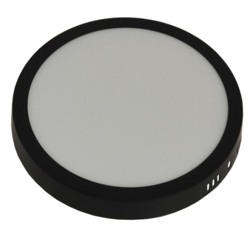 PRIDZERNÁ LAMPA Gerrit panel 18W LED 230V 4000K čierna ø21cm Okrúhla