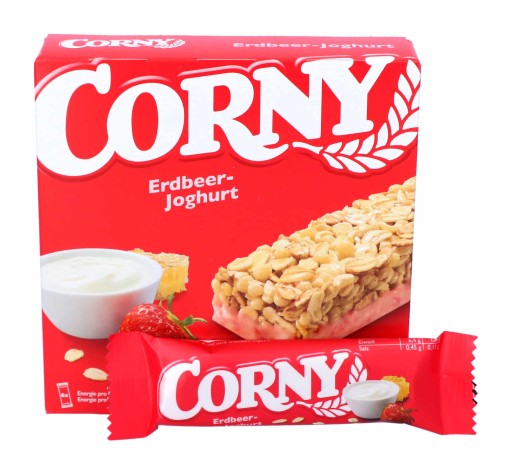 CORNY Jahodová jogurtová energetická tyčinka 6 kusov