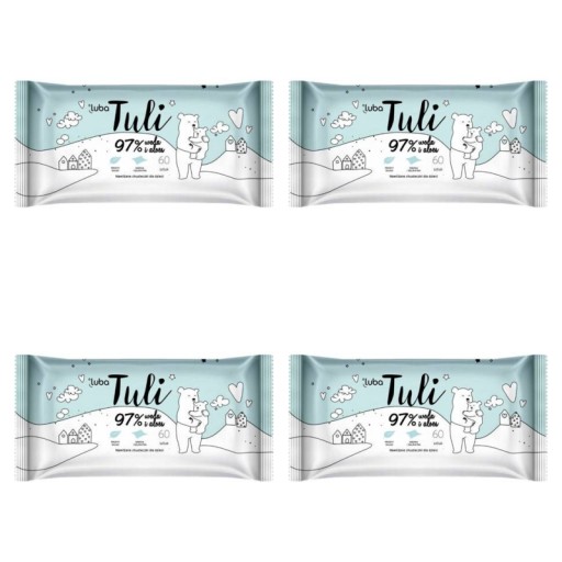 Luba Tuli vlhčené obrúsky pre deti s aloe 60 kusov x 4 kusy