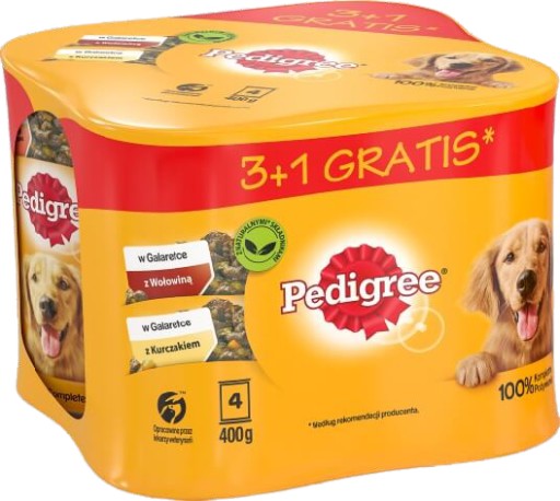 Pedigree Jelly Hovädzie/Kuracie 4x400g