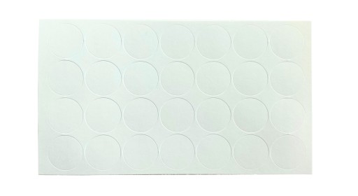 Samolepiace čiapky na nábytok, priemer 20mm, hladká biela