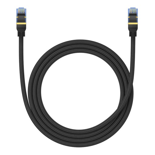 Pletený sieťový kábel Baseus 7 Ethernet RJ45, 10 Gbps, 1,5 m (čierny)