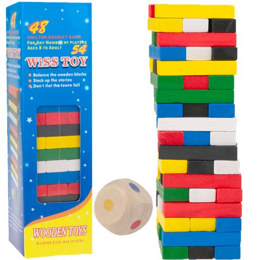 WOBKING TOWER FAREBNÁ DREVENÁ SPOLOČENSKÁ HRA VEŽA