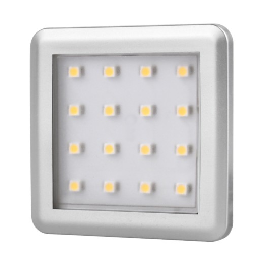 ŠTVERCOVÉ 1,5W TEPLÉ BIELE LED PODSKRINÍKOVÉ SVIETIDLÁ