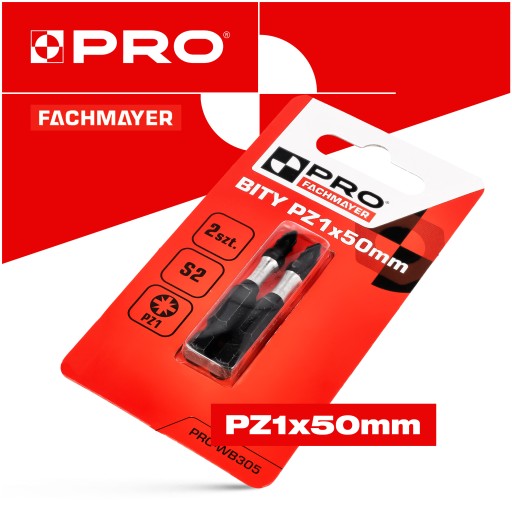 Nárazový bit PZ1 Nárazový bit 50mm | Nárazový bit pre skrutkovač 2 ks.