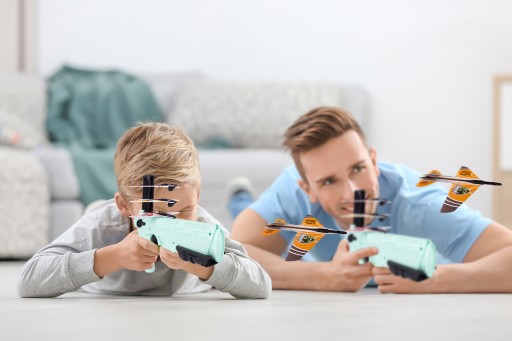 ODPAĽOVAČ ZBRAŇOVÝCH LIETADEL + 4x LIETADLO PRE DETI ŠÍP LIETADLA
