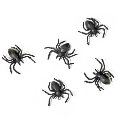 STRAŠIDLÁ DEKORÁCIA PAVÚKY 10 ks HALLOWEEN čierna