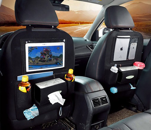 AUTO ORGANIZÁTOR NA SEDAČKU, podložku, poťah, držiak na tablet, nápoje