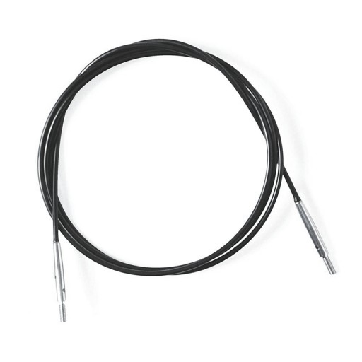 KnitPro Swivel 360° čierne otočné náhradné pletacie ihlice - 150 cm
