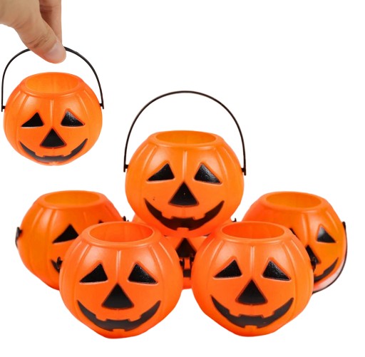 Prívesky s lampášom tekvica vedro Halloweenska dekorácia 6 KS