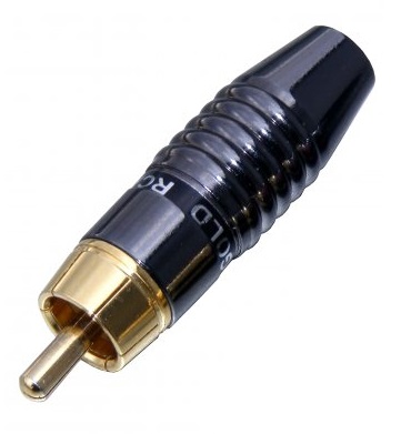 Zástrčka RCA cinch Plug HQ pre kábel do 6,5 mm zlata (1970