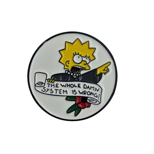 Systém Lisa Simpson je nesprávny kovový kolík