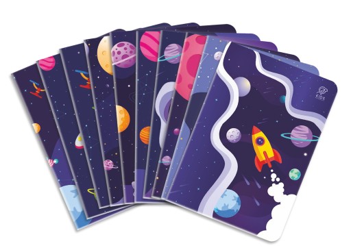 Zápisník 1 ks A5/16K mriežka In Space
