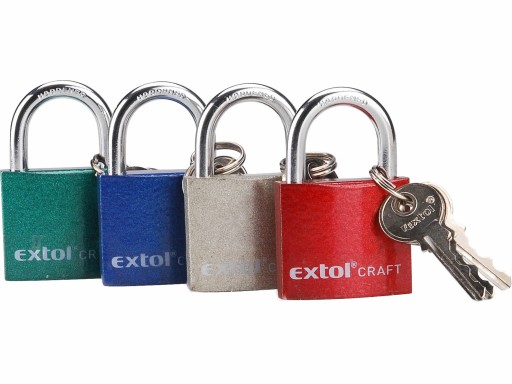 EXTOL LIATINOVÝ visiaci zámok s 3 kľúčmi 63mm 400g