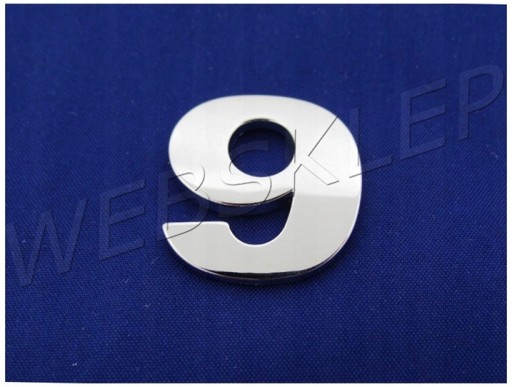 ZNAK ČÍSLO ČÍSLO VEĽKÉ PÍSMENO CHROME 9 Deväť