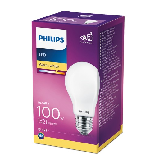 E27 LED žiarovka 10,5W = 100W 1521lm 2700K Teplá biela FILAMENT PHILIPS