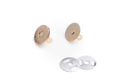 Magnetická spona 18 mm zlatá 10 ks