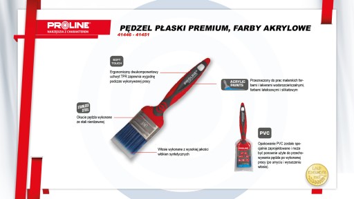 PREMIUM PLOCHÁ KEFA 20MM, 2K-TPR RÚČKA, SS, AKRYL,