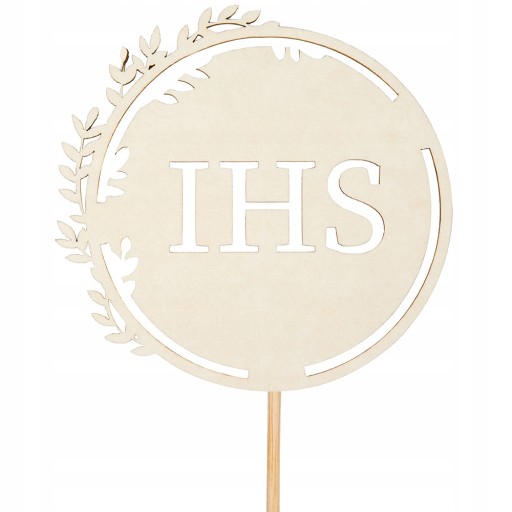 Ozdobný vrchnák pre Communion IHS Beermat Leaves dekorácia stola na tortu drevo