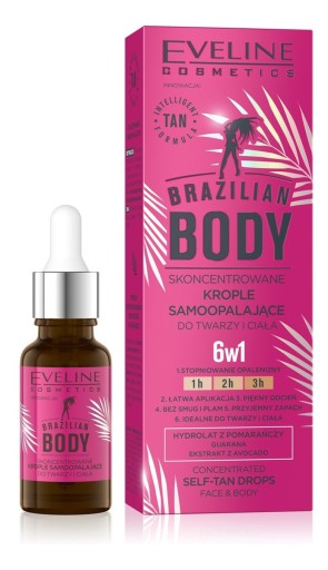 Eveline Brazilian Body samoopaľovacie kvapky 18ml