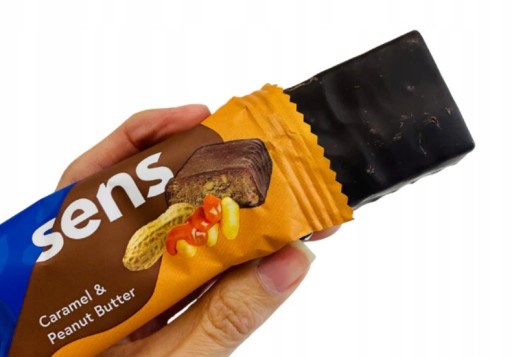 Keto proteínová tyčinka - Karamel s orechmi - Sens - 60 g/18 g bielkovín