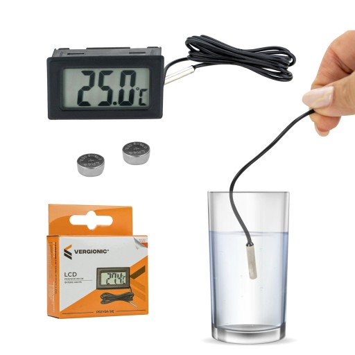 LCD panelový teplomer so sondou Profesionálny, univerzálny LCD teplomer