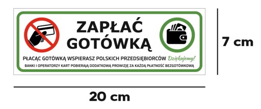 PLATBA V HOTOVOSTI PREFERUJEME PLATBU HOTOVOSŤ V HOTOVOSTI INFORMAČNÁ NÁLEPKA 20x7