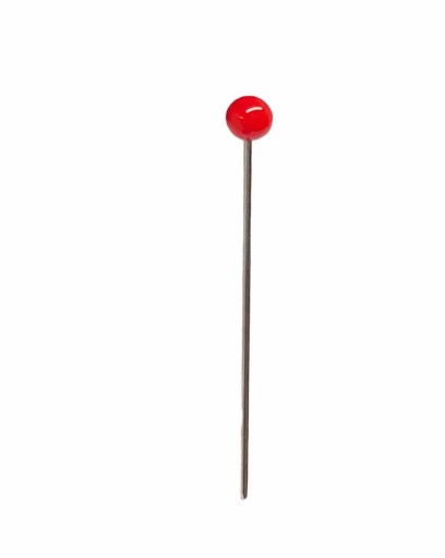 Farebné špendlíky so sklenenou hlavičkou 0,65x44mm